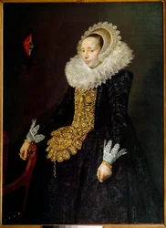 Retrato de Catherine Both van der Een, terceira esposa de Paulus van Beresteyn Pintura de Frans Hals l
