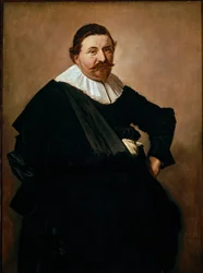 Retrato de Lucas de Clercq, comerciante belga de produtos de tecelagem. Pintura de Frans Hals (1580-1666), por volta de 1627. Óleo sobre tela. Dim: 126,5x93cm. Amsterdam, Rijksmuseum