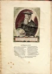 Retrato de Gerardus Mercator 1512-1594, 62 anos