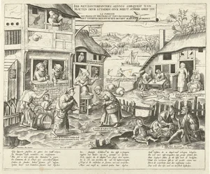 Preguiças
Die met lanterfantery altoos ghequelt zyn moeten deur luyaerdy oock meest sonder ghelt zyn (título sobre o objecto)