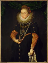A arquiduquesa Konstanze, rainha da Polónia, filha do arquiduque Carlos II Habsburgo (óleo sobre tela)