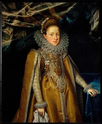 Arquiduquesa Maria Madalena, filha do arquiduque dos Habsburgos Carlos II da Estíria (óleo sobre tela)