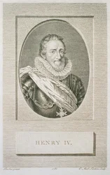 Henri IV (1553-1610), gravado por Pierre Alexandre Tardieu (1756-1844), 1783