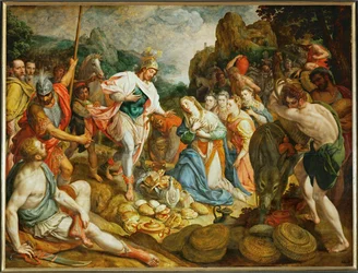 David e Abigail (pintura sobre madeira de carvalho)