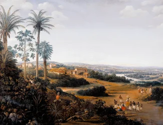 Vila Serinhaem no Brasil ou A casa de um plantador de cana de açúcar no Brasil (óleo sobre tela)