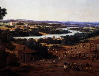 Vista do Engenho Real no Brasil, detalhe