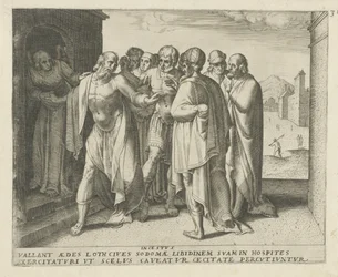 Lot exorta a multidão a acalmar-se
Incesto (título sobre o objecto)
História do Lote (título da série)