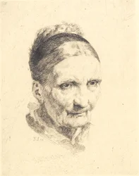 Cabeça de uma velha. Senhora Rasmussen