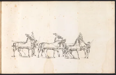 Vão do primeiro carro alegórico na procissão de Saint Rombout, 1825