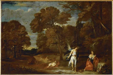 Paisagem com Agar e o anjo, c.1640 (pintura sobre tela)