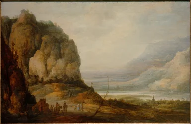 Vale do rio com cidade e montanhas