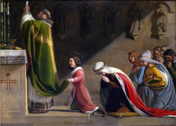 Santa Ludmila e São Venceslau durante a Missa