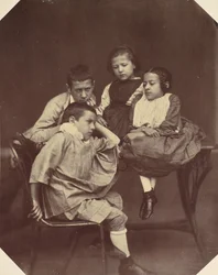 Alfons, Eugen, Marie e Hermine Antoine, 1850-60s.