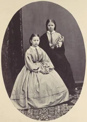 [Retrato de duas garotas], 1850-60s.