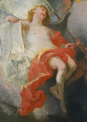 Anjos, detalhe da Alegoria da Missão dos Jesuítas ao Mundo Inteiro, de Franz Anaton Maulbertsch (1724-1796). Alemanha