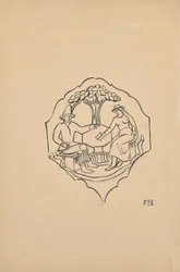 Casal de camponeses (enchimento de um móvel?)