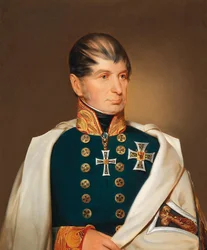 Arquiduque Maximiliano José da Áustria-Este 1782-1863, como Grão-Mestre da Ordem Teutônica.