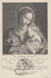 Virgem e Menino, com o Menino Jesus dormindo em seus braços Le Soleil de Jesus, 1743-1807.