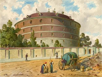 O velho manicómio em Viena (Narrenturm), chamado "Kaiser Joseph-Gugelhupf".