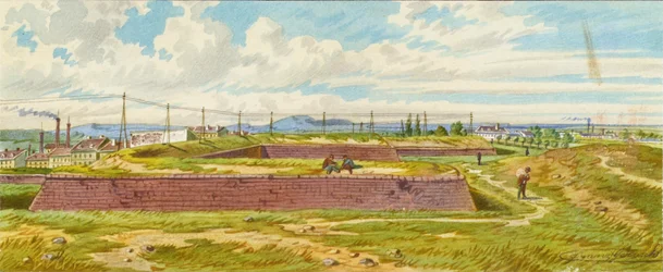 A linha St. Marx em Viena, perto do Arsenal