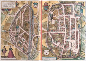 Chartres e Chateaudun, França (gravura