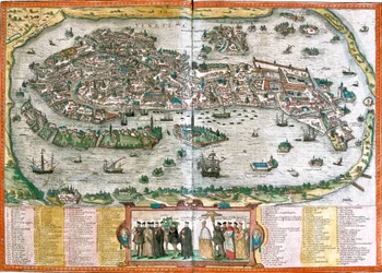 Plano de Veneza (Venetia), Itália (gravura