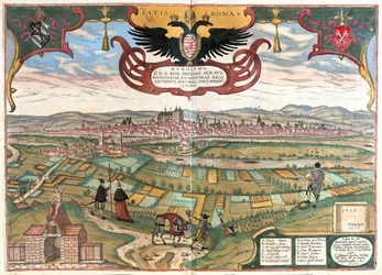 Regensburg com o Brasão do Imperador Rudolf II, Alemanha