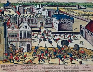 A fúria de Haultepenne em 1581 (gravura colorida)