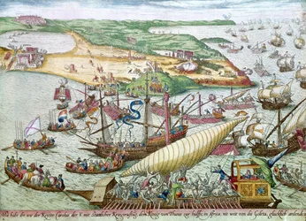 O cerco de Túnis ou La Goulette por Charles V em 1535
