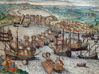 A captura de La Goulette e Tunis por Charles V