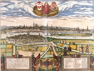 Vista de Maastricht (Trajectum ad Mosam), Holanda (gravura