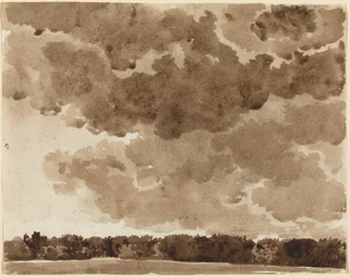 Nuvens sobre uma floresta