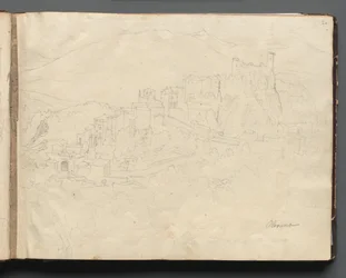 Álbum com Vistas de Roma e Arredores, Estudos Paisagísticos, página 02a: Olevano.