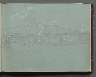 Álbum com Vistas de Roma e Arredores, Estudos da Paisagem, página 10a: Paisagem Romana.