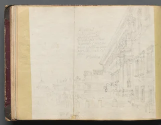 Álbum com Vistas de Roma e Arredores, Estudos Paisagísticos, página 15b: Vista da Arquitetura Romana.