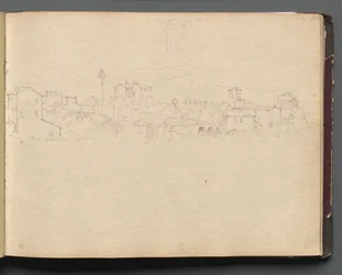 Álbum com Vistas de Roma e Arredores, Estudos Paisagísticos, página 16a: Vista Romana.