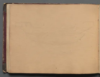 Álbum com Vistas de Roma e Arredores, Estudos Paisagísticos, página 19b: Esboço de um barco.