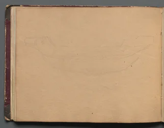 Álbum com vistas de Roma e arredores, Estudos de paisagem, página 19b: Esboço de um barco