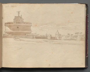 Álbum com Vistas de Roma e Arredores, Estudos Paisagísticos, página 23a: Castelo de Santo Ângelo, Roma.