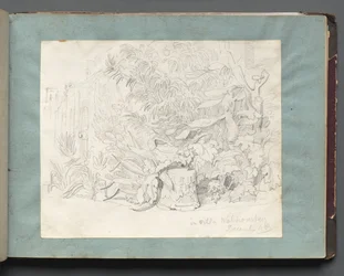 Álbum com vistas de Roma e arredores, Estudos de paisagem, página 24a: "In Villa Walkonsky"
