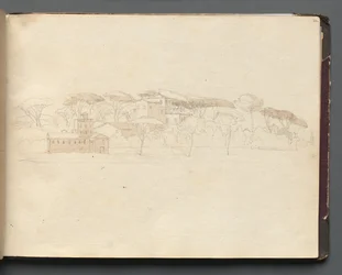 Álbum com Vistas de Roma e Arredores, Estudos Paisagísticos, página 30a: Vista Panorâmica Romana.
