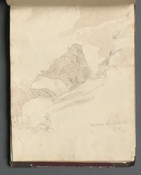 Álbum com Vistas de Roma e Arredores, Estudos Paisagísticos, página 33a: Cervera.