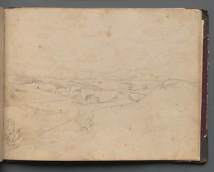 Álbum com Vistas de Roma e Arredores, Estudos Paisagísticos, página 40a: Paisagem Romana.