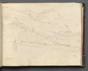 Álbum com Vistas de Roma e Arredores, Estudos da Paisagem, página 42a: Paisagem Romana.