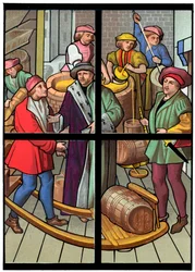Uma cervejaria, século XV, 1849.