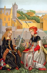 Santa Catarina e Santa Inês, século XV, 1870