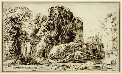 Rochas, árvores e rio