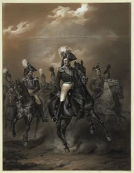 O czar Nicolau I com séquito