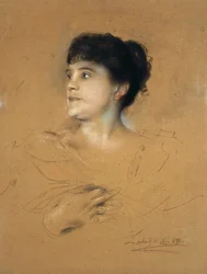 Retrato da cantora Marcella Sembrich, 1858-1935, 1891.