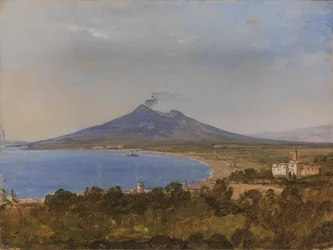 O Golfo de Nápoles com o Vesúvio